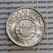Moçambique 2$50 1954 cuproníquel, "2 escudos e 50 centavos 1954 " (Soberba), 2 1/2 Escudos 1954 World Coins Mozambique KM 78