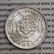 Moçambique 2$50 1954 cuproníquel, "2 escudos e 50 centavos 1954 " (Soberba), 2 1/2 Escudos 1954 World Coins Mozambique KM 78