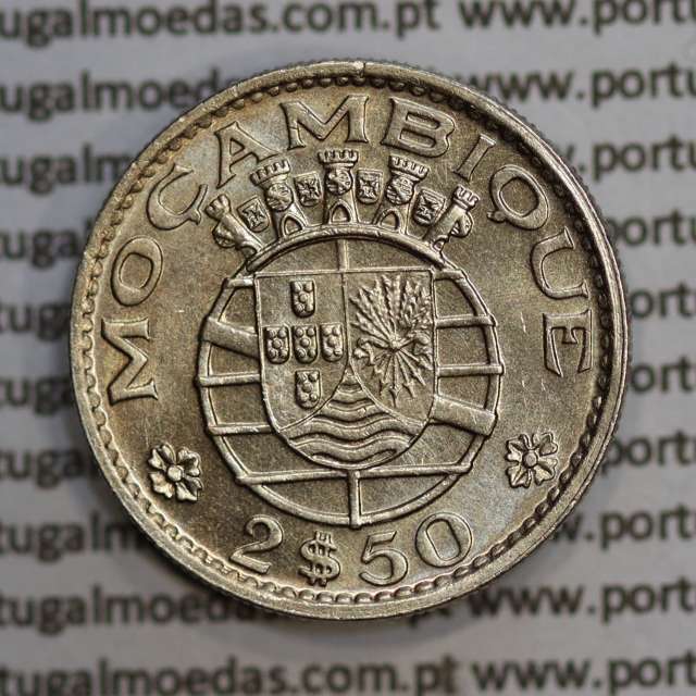 Moçambique 2$50 1973 cuproníquel, "2 escudos e 50 centavos 1973 " (Soberba), 2 1/2 Escudos 1973 World Coins Mozambique KM 78