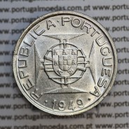 Moçambique 5$00 1949 Prata, (cinco escudos em prata de 1949), (MBC+/Bela-), World Coins Mozambique KM 69