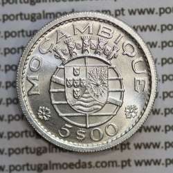 Moçambique 5$00 1960 Prata, (cinco escudos em prata de 1960), (Soberba), World Coins Mozambique KM 84