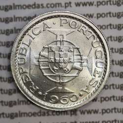 Moçambique 5$00 1960 Prata, (cinco escudos em prata de 1960), (Soberba), World Coins Mozambique KM 84