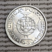 Moçambique 10$00 1960 Prata, (dez escudos em prata de 1960), (Soberba), World Coins Mozambique KM 79
