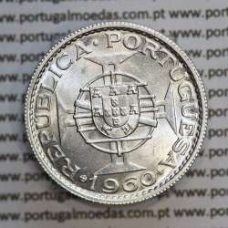 Moçambique 10$00 1960 Prata, (dez escudos em prata de 1960), (Soberba), World Coins Mozambique KM 79