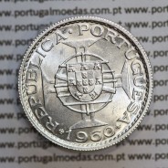 Moçambique 10$00 1960 Prata, (dez escudos em prata de 1960), (Soberba), World Coins Mozambique KM 79