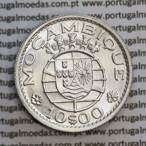 Moçambique 10$00 1966 Prata, (dez escudos em prata de 1966), (Soberba), World Coins Mozambique KM 79a