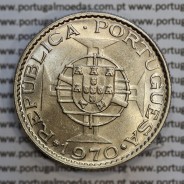Moçambique 10$00 1970 cuproníquel, "dez escudos 1970 " (Soberba), 10 Escudos 1970 World Coins Mozambique KM 79b