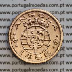 Angola 50 Centavos 1955 Bronze, ("$50" cinquenta centavos 1955 Angola), (MBC+), Ex-Colónia Angola, World Coins Angola KM 75