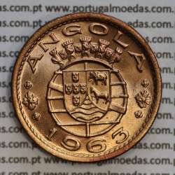 Angola 1 Escudo 1963 Bronze, (1$00 Escudo 1963 Angola), (Soberba), Ex-Colónia Angola, World Coins Angola KM 76 Angola 1 Escudo 1963 Bronze, (1$00 Escudo 1963 Angola), (Soberba), Ex-Colónia Angola, World Coins Angola KM 76
