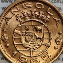 Angola 1 Escudo 1965 Bronze, (1$00 Escudo 1965 Angola), (Soberba), Ex-Colónia Angola, World Coins Angola KM 76 Angola 1 Escudo 1965 Bronze, (1$00 Escudo 1965 Angola), (Soberba), Ex-Colónia Angola, World Coins Angola KM 76
