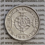 Angola 2$50 1953 cuproníquel, (2 escudos e 50 centavos 1953), (MBC+/Bela-) 2 1/2 Escudos 1953 World Coins Angola KM 77