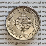 Angola 2$50 1956 cuproníquel, (2 escudos e 50 centavos 1956), (Bela/Soberba) 2 1/2 Escudos 1956  World Coins Angola KM 77