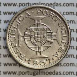 Angola 2$50 1967 cuproníquel, (2 escudos e 50 centavos 1967), (MBC+/Bela) 2 1/2 Escudos 1967  World Coins Angola KM 77
