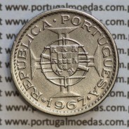 Angola 2$50 1967 cuproníquel, (2 escudos e 50 centavos 1967), (MBC+/Bela) 2 1/2 Escudos 1967  World Coins Angola KM 77