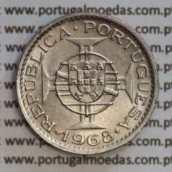 Angola 2$50 1968 cuproníquel, (2 escudos e 50 centavos 1968), (Soberba) 2 1/2 Escudos 1968 Nickel  World Coins Angola KM 77