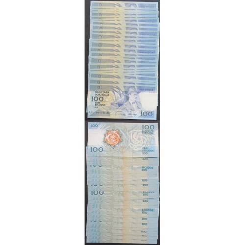 LOTE 25 NOTAS C/ Nº SEGUIDOS - 100 ESCUDOS 1988(NÃO CIRCULADAS) "100$00 1988 Ch.9 FERNANDO PESSOA -BANCO DE PORTUGAL(24/11/1988)
