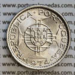 Angola 2$50 1974 cuproníquel, (2 escudos e 50 centavos 1974), (Soberba) 2 1/2 Escudos 1974 Nickel  World Coins Angola KM 77