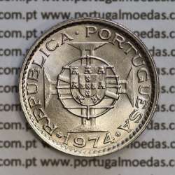 Angola 2$50 1974 cuproníquel, (2 escudos e 50 centavos 1974), (Soberba) 2 1/2 Escudos 1974 Nickel  World Coins Angola KM 77