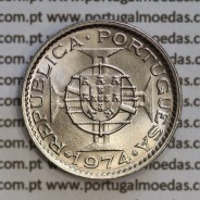 Angola 2$50 1974 cuproníquel, (2 escudos e 50 centavos 1974), (Soberba) 2 1/2 Escudos 1974 Nickel  World Coins Angola KM 77