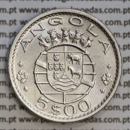 Angola 5$00 1972 cuproníquel, (5 escudos Cupro-Níquel1972), (Bela/Soberba) 5 Escudos copper-nickel 1972 World Coins Angola KM 81