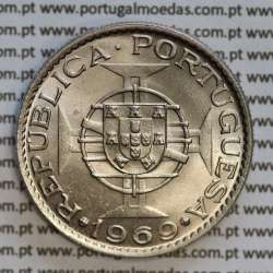 Angola, copper-nickel coin of 10 escudos 1969 of the Former Portuguese Colony of Angola, World Coins Angola KM 79