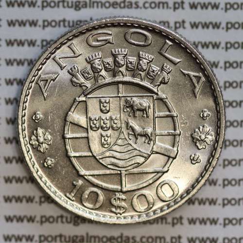 Angola 10$00 1970 cuproníquel, 10 escudos 1970 Cupro-Níquel, Ex-Colónia Portuguesa de Angola, (Soberba), World Coins Angola KM79
