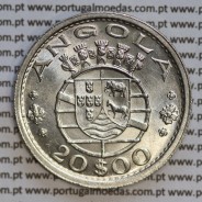 Angola, 20$00 1952 prata, 20 escudos prata 1952 Angola Ex-colónia Portuguesa, (Bela/Soberba), World Coins Angola KM 74