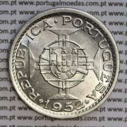 Angola, 20$00 1952 prata, 20 escudos prata 1952 Angola Ex-colónia Portuguesa, (Bela/Soberba), World Coins Angola KM 74