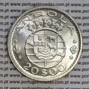 Angola 20$00 1955 prata, (20 escudos prata 1955), (Soberba) 20 Escudos silver 1955 World Coins Angola KM 74