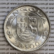 Angola 20$00 1972 Níquel, (20 escudos Níquel 1972), (Soberba) 20 Escudos Nickel 1972 World Coins Angola KM 80