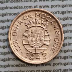 Moçambique 10 centavos 1942 cobre, "$10" centavos cobre 1942, (MBC+/Bela) Ex-Colónia Moçambique, World Coins Mozambique KM 72