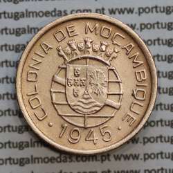 Moçambique 50 centavos 1945 Bronze, "$50" centavos bronze1945, (Bela) Ex-Colónia Moçambique, World Coins Mozambique KM 73