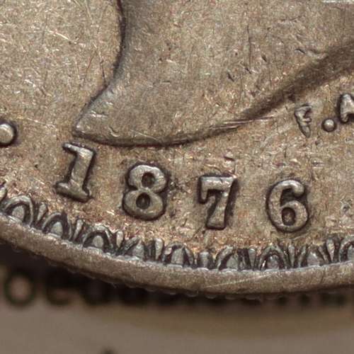 500 réis 1876 prata D. Luis I, moeda de cinco tostões prata 1876, (MBC+) World Coins Portugal KM 509