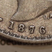 500 réis 1876 prata D. Luis I, moeda de cinco tostões prata 1876, (MBC+) World Coins Portugal KM 509