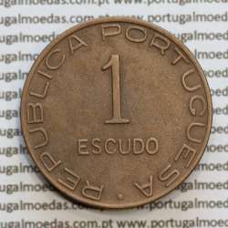 Moçambique 1 Escudo 1945 bronze, 1$00 escudo bronze 1945, (MBC+/Bela) Ex-Colónia Moçambique, World Coins Mozambique KM 74