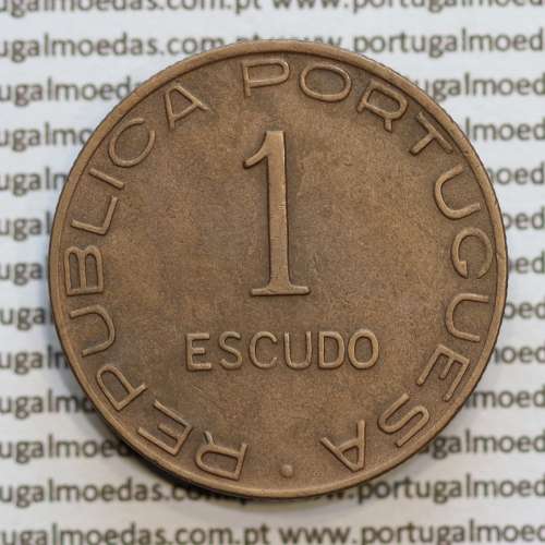 Moçambique 1 Escudo 1945 bronze, 1$00 escudo bronze 1945, (MBC+/Bela) Ex-Colónia Moçambique, World Coins Mozambique KM 74