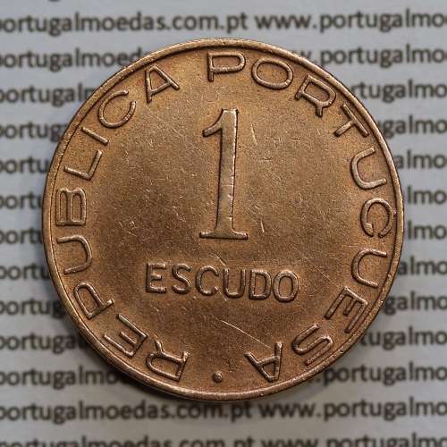 Moçambique 1 Escudo 1945 bronze, 1$00 escudo bronze 1945, (MBC+/Bela) Ex-Colónia Moçambique, World Coins Mozambique KM 74