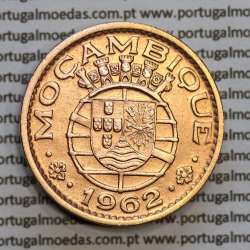 Moçambique 1 escudo 1962 bronze, 1$00 escudo bronze 1962 Moçambique, (MBC+), Ex-Colónia Portuguesa, World Coins Mozambique KM82