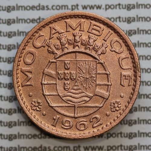 Moçambique, 1 escudo 1962 bronze, Ex-Colónia Portuguesa de Moçambique, (Bela), World Coins Mozambique KM 82