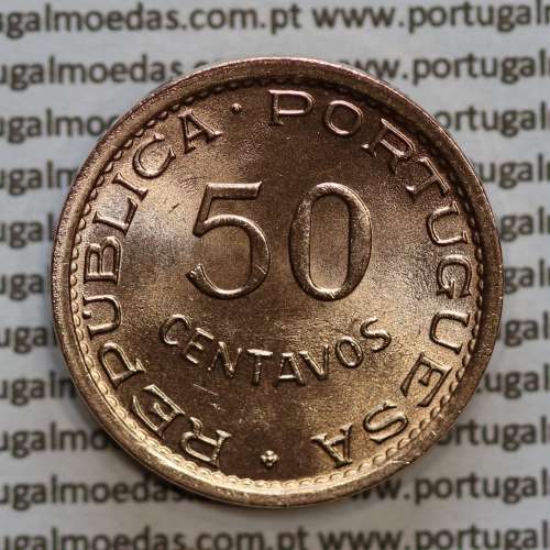 Moçambique, 50 centavos 1973 Bronze, Ex-Colónia Portuguesa de Moçambique, (Soberba), World Coins Mozambique KM 89