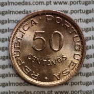 Moçambique, 50 centavos 1973 Bronze, Ex-Colónia Portuguesa de Moçambique, (Soberba), World Coins Mozambique KM 89