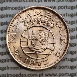 Mozambique, bronze coin of 50 centavos 1973 of Former Portuguese Colony of Mozambique, (AU/UNC), World Coins Mozambique KM 89
