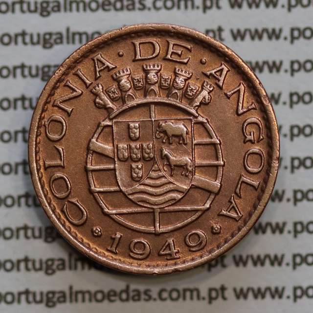 Angola 20 Centavos 1949 Bronze, ("$20" vinte centavos 1949 Angola), (MBC+), Ex-Colónia Angola, World Coins Angola KM 71