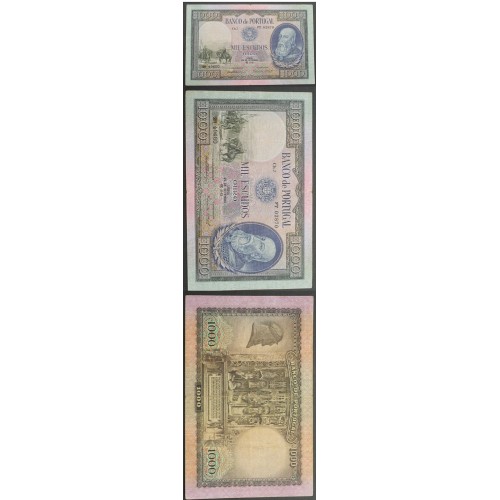 NOTA DE 1000 ESCUDOS 1942 ( POUCO CIRCULADA ) "1000$00 1942 Ch.7 D.AFONSO HENRIQUES - BANCO DE PORTUGAL (29/09/1942)