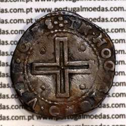 Tostão Prata  D. João IV 1640-1656, 100 Reais prata, Inédito, Legenda: ✤IOANNES IIII DG REX PORTVGAALI / ✤INHOC.SIGNO.VIN.CES