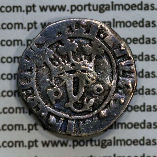 Vintém Prata de D. João II 1481-1495, Porto, Escudo sem Bordadura, Legenda: +CI: ET VL:DOMINVS:GVINE / +IOhANES:II:R:P:ET:A:GVIN