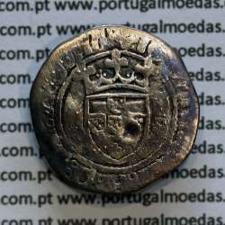 Vintém Prata de D. João II 1481-1495, Porto, Escudo sem Bordadura, Legenda: +CI: ET VL:DOMINVS:GVINE / +IOhANES:II:R:P:ET:A:GVIN