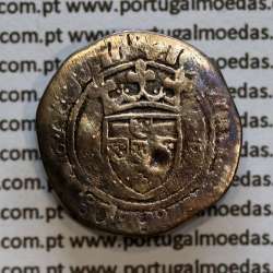 Vintém Prata de D. João II 1481-1495, Porto, Escudo sem Bordadura, Legenda: +CI: ET VL:DOMINVS:GVINE / +IOhANES:II:R:P:ET:A:GVIN