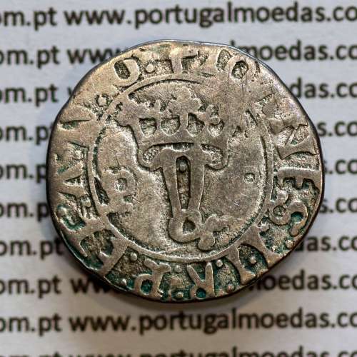 Vintém Prata de D. João II 1481-1495, Porto, A. Gomes 20.05, Legenda: ✚IOHANES:I•I:R:P:ET:A:D:G: / ✚IOANES:I•I:R:P:ET:A:D:GVINE: