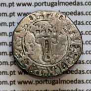 Vintém Prata de D. João II 1481-1495, Porto, A. Gomes 20.05, Legenda: ✚IOHANES:I•I:R:P:ET:A:D:G: / ✚IOANES:I•I:R:P:ET:A:D:GVINE: